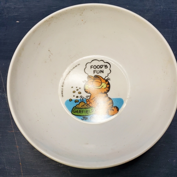 Toys 1978 Garfield Bowl Foods Fun More Foods Funner Deka Up Sh 1